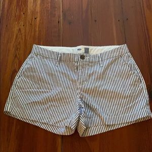 blue and white striped old navy shorts!